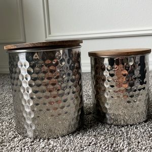 Uncommon James Hammered canister set